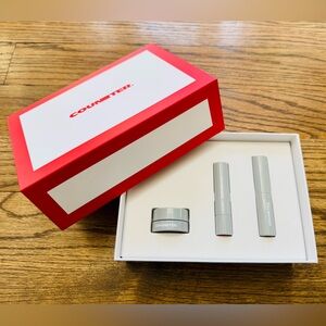 Counter Lip Service Trio Gift Set: Lip Scrub, Hyaluronic Balm, Lipstick – NIB